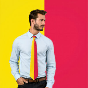 Crimson and Gold Two Colour Tie
