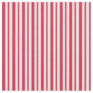 Crimson and Mint Cream Coloured Pattern Fabric