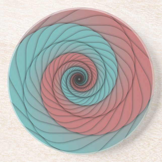 Crimson and Teal Vortex Coaster (Front)