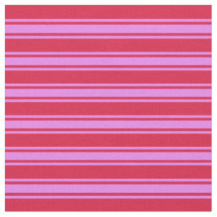 Crimson and Violet Coloured Lined Pattern Fabric