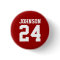 Crimson and White Athlete Name Jersey Number