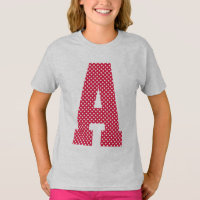 Crimson and White Polka Dot Monogram