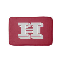 Crimson and White Varsity Letter Style Monogram