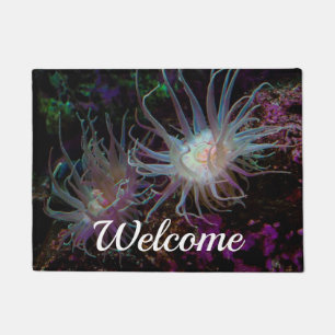 Crimson Anemone Welcome Doormat