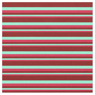 Crimson, Aquamarine, and Maroon Pattern Fabric