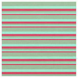 Crimson, Aquamarine & Dark Sea Green Coloured Fabric