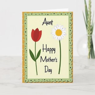 Crimson Aunts Day Tulip Card