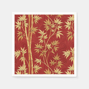 Crimson Bamboo East Asian (1) Napkin