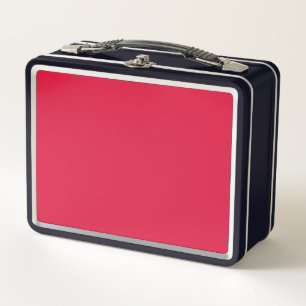 Crimson + Beige Custom Metal Lunchbox