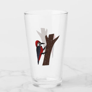 Crimson Bellied Woodpecker Glass