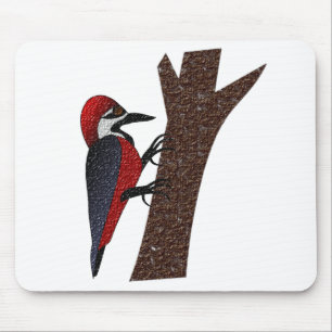 Crimson Bellied Woodpecker Mouse Pad