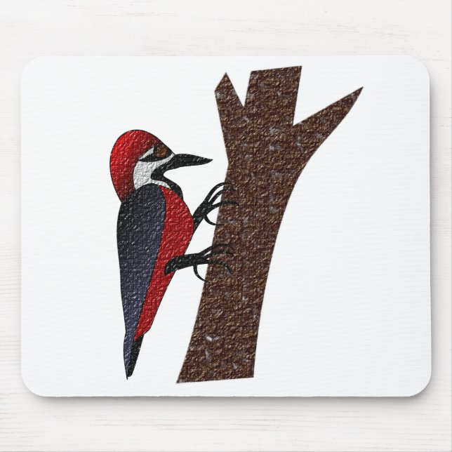Crimson Bellied Woodpecker Mouse Pad (Front)