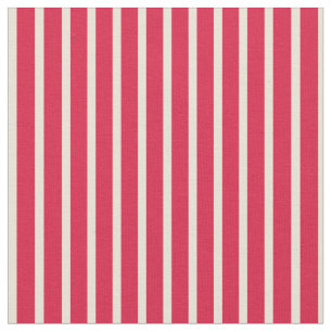Crimson & Bisque Lines Pattern Fabric
