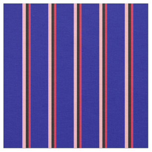 Crimson, Black, Light Pink & Dark Blue Coloured Fabric