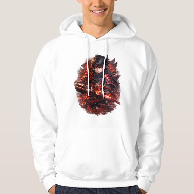 Crimson Blade Samurai Hoodie (Front)
