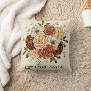 "Crimson Bloom Cushion