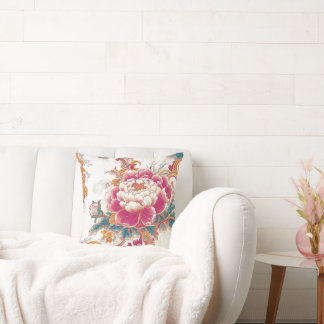 Crimson Bloom Cushion