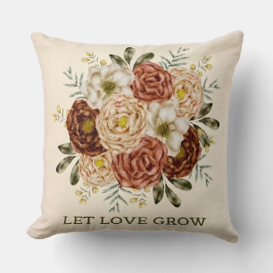 Crimson Bloom Cushion