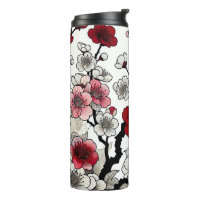 Crimson Blossom Elegance - Japanese-Inspired Flora
