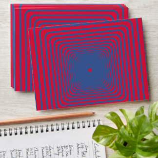 Crimson Blue Bold Stripe Envelope – Customisable