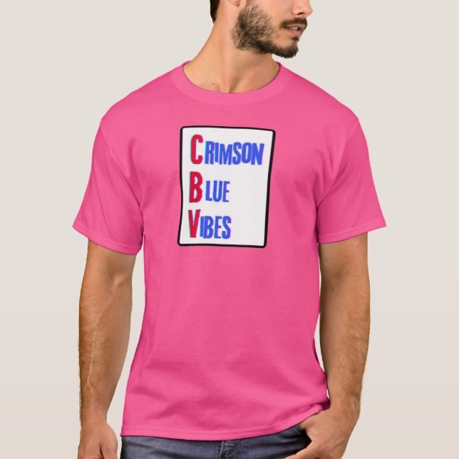 Crimson Blue Vibes T-Shirt (Front)
