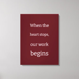 Crimson Bold Block Text Perfusionist Graphics Canvas Print