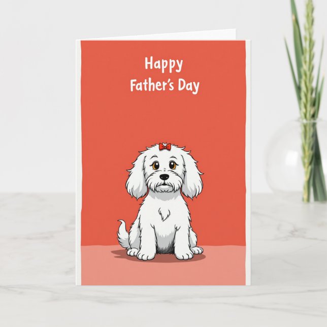 Crimson Bow Sweet Fathers Day Card (Front)