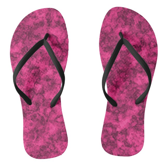 Crimson bright marble pattern jandals (Footbed)