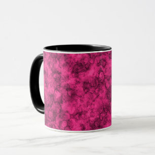 Crimson bright marble pattern mug