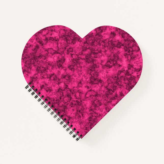 Crimson bright marble pattern notebook (Front)