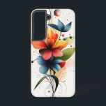 Crimson Brush Samsung Galaxy Case<br><div class="desc">Bold red blossoms brush across a cream background like watercolor strokes.</div>