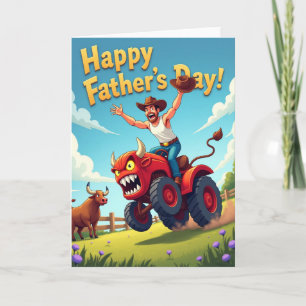 Crimson Bull Fathers Day Card