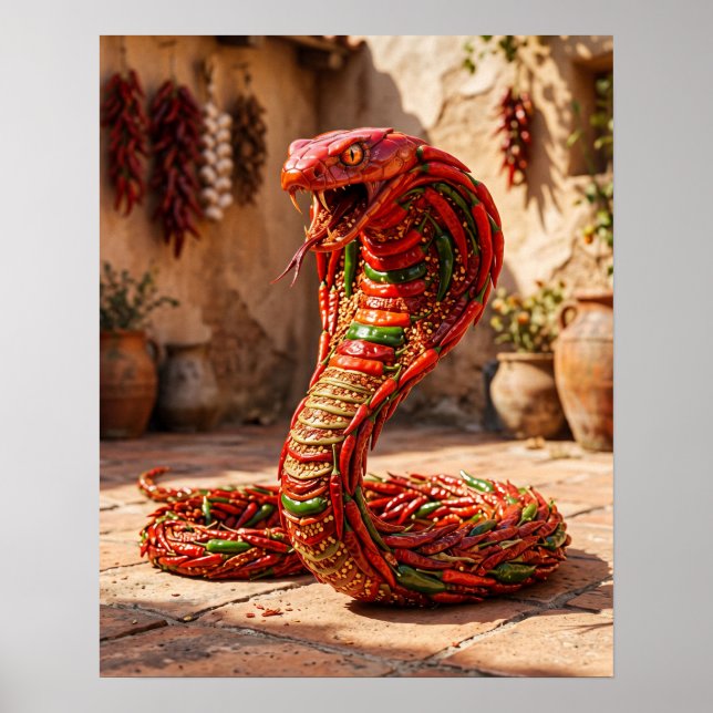Crimson Chilli Pepper Cobra  Poster (Front)