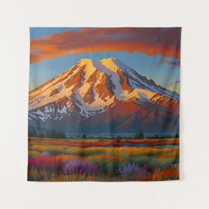 Crimson Clouds over the Valley Tapestry