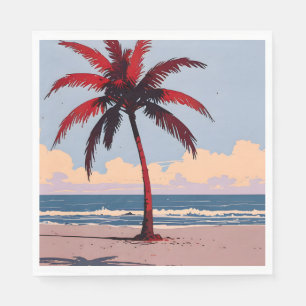 Crimson Coastline Napkin