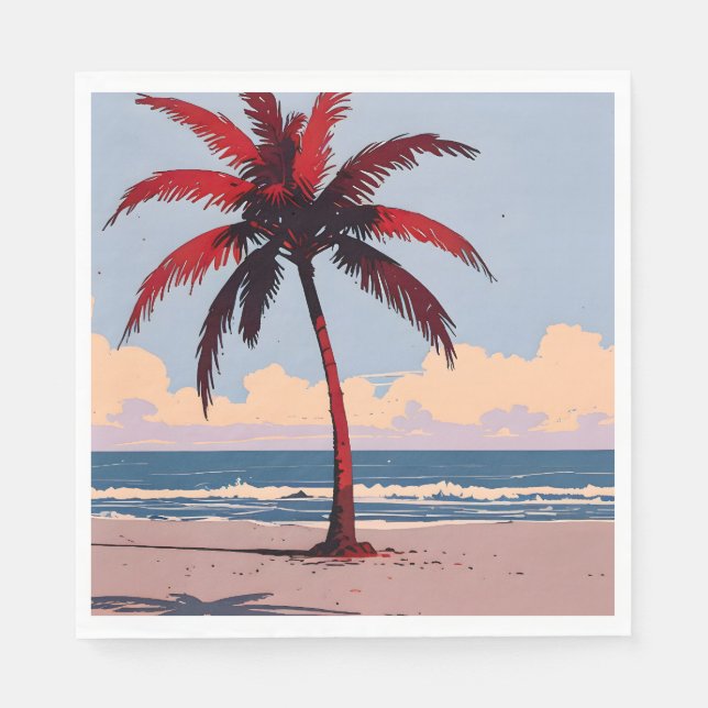 Crimson Coastline Napkin (Front)