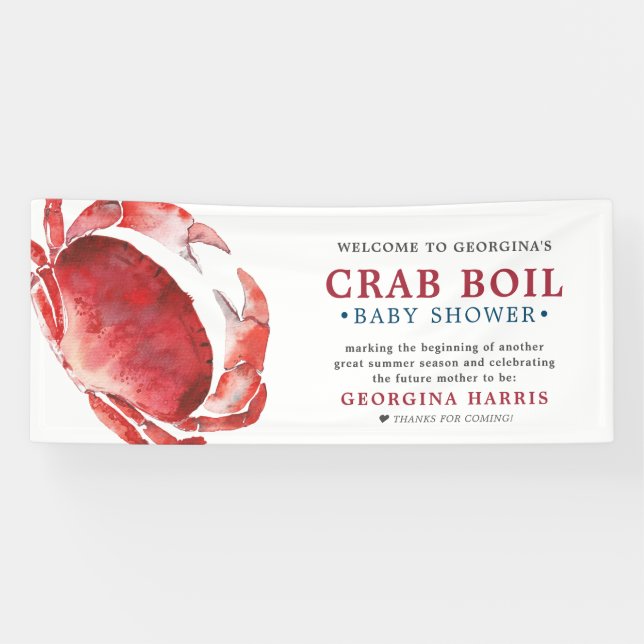 Crimson Crab| Baby Shower Banner (Horizontal)