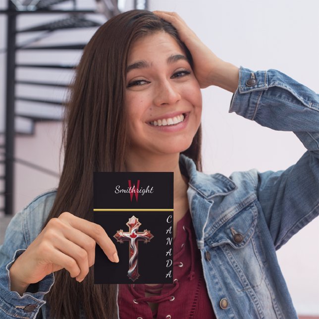 Crimson Cross: A Symbol of Hope and Faith Postcard (Creator Uploaded)