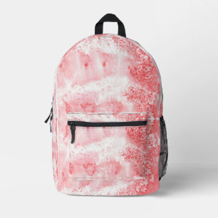 Crimson Echoes Printed Backpack