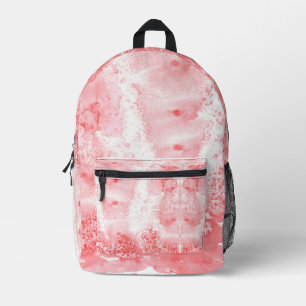Crimson Echoes Printed Backpack