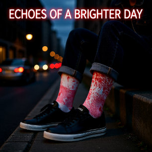 Crimson Echoes Socks