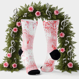Crimson Echoes Socks