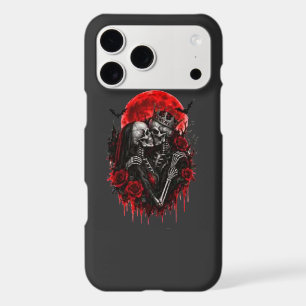 Crimson Embrace: Skeleton Lovers