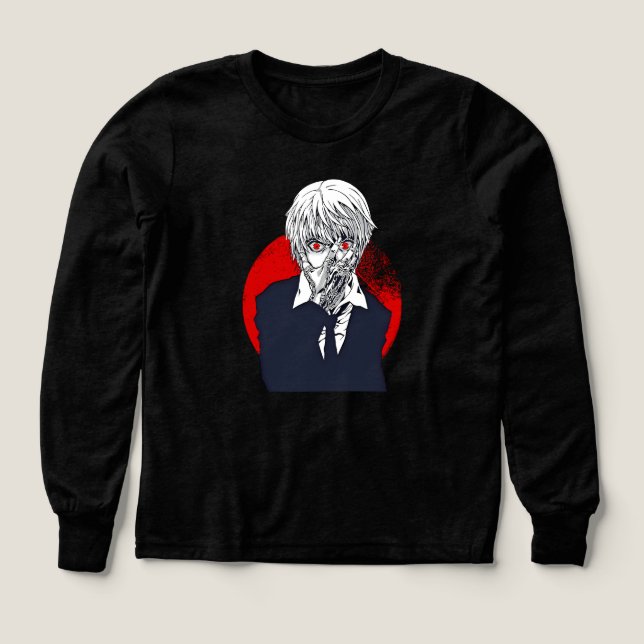  Crimson Eyes Chain Warrior T-Shirt (Design Front)