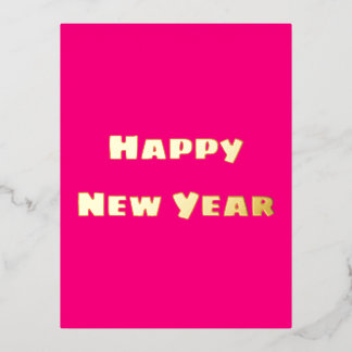 Crimson Festive Happy New Year Postcard