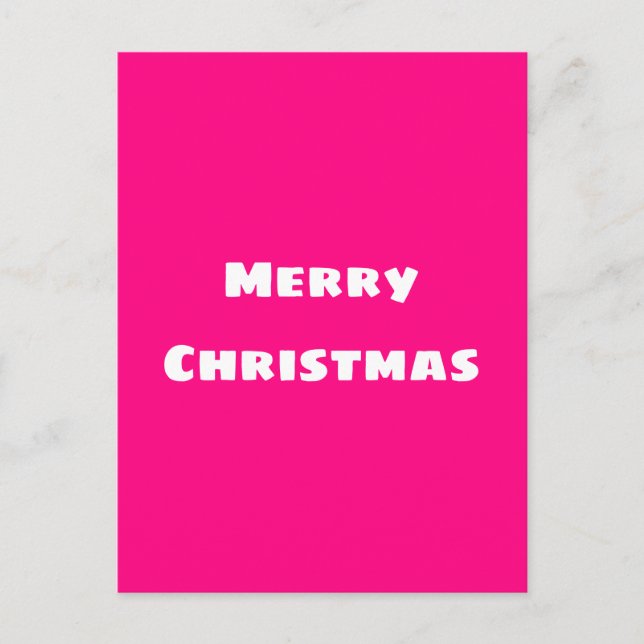 Crimson Festive  Merry Christmas Postcard (Front)