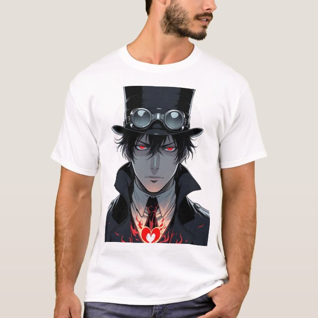 Crimson Flame Top Hat Shirt (Front)