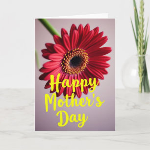 Crimson Floral Celebration Card