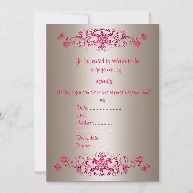 CRIMSON FLOURISH INVITATIONS BY IDODESIGNS (Front)
