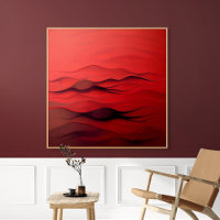 Crimson Flow – Abstract Red Waves of Motion